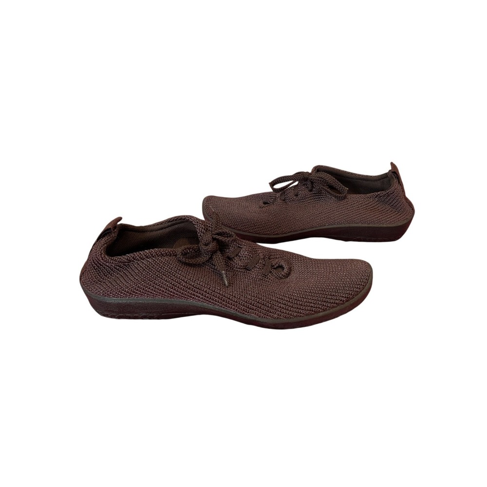 Arcopedico Brown Knit Fabric Lace Up Boho Walking Shoes EU 41 US 9.5 Comfort